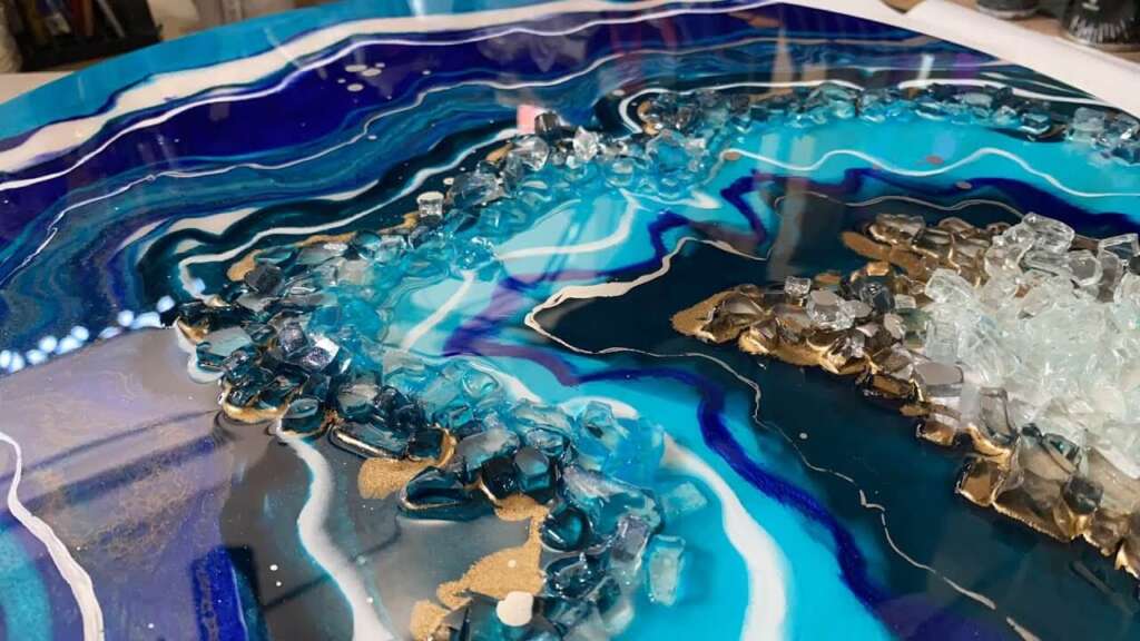 How to do a DIY Geode Painting with No Resin Love Acrylic Painting