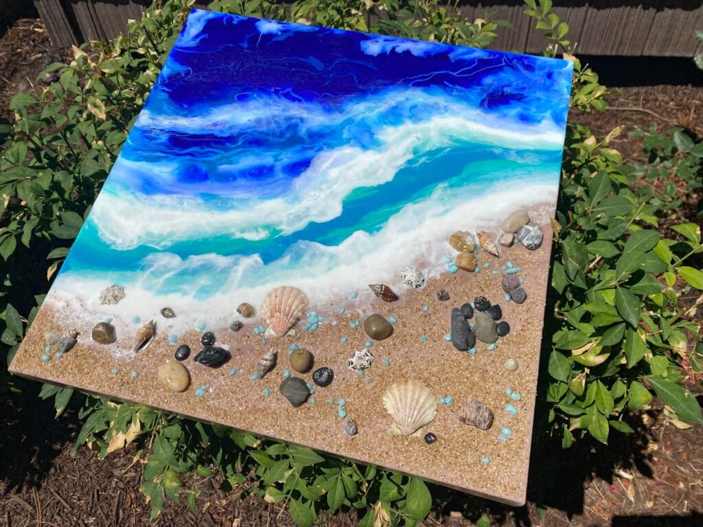 9 Ideas for Embellished Acrylic Pours Fluid Texture Art Love