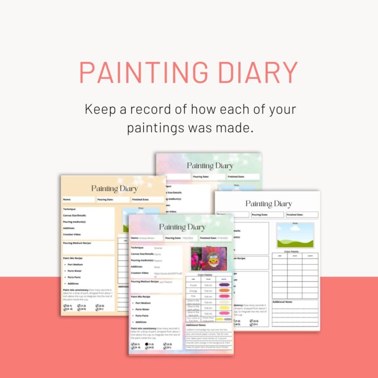 Painting Diary Printouts Love Acrylic Painting Official Site