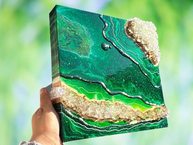 How to do a DIY Geode Painting with No Resin Fluid Texture Art Love